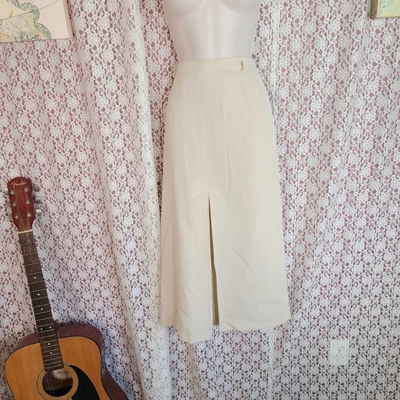 SUIT Vintage 80s 90s Jacques vert cream suit blazer and skirt set Size 10 - Picture 7 of 13